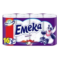 Emeka Туалетная бумага, 3 слоя, 16 рулонов Paradise