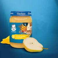 Gerber Piure de pere, mango si trei cereale  (8 luni +) 190g - thumbs image 2