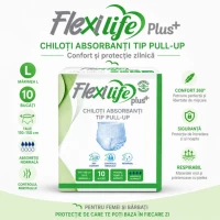 Flexi Life Plus Подгузники-Трусы для взрослых L 110-150 см 10 шт - thumbs image 2