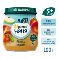 FrutoNanny Piure de mere si piersici 100g - thumbs image 2