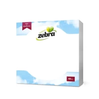 Zebra servetele de masa 28x28cm, 40 buc Albe