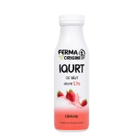 Ferma cu Origini Iaurt de baut cu capsuni 330g