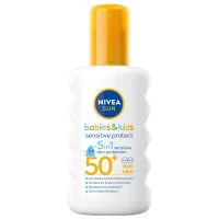Nivea Sun Kids Babies & Kids Sensitive Спрей для защиты от солнца Protect 5в1, SPF 50+, 200 мл