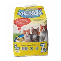 Наполнитель для кошек Чистюля Юниор 3-4.5mm 5kg