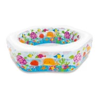 Piscină gonflabilă pentru copii Ocean Reef cu bază gonflabilă, 191×178×61 cm, 541 L, 6+ ani, Intex