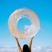 Colac gonflabil de înot Sparkling Glitter, 107×27 cm, max. 100 kg, 9+ ani, Intex (56274) - thumbs image 3