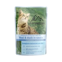 Carpathian Premium hrana pentru pisici vita si rata 100g