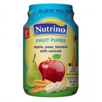 Nutrino Фруктовое пюре с яблоком, грушей, бананом и злаками, 190 г