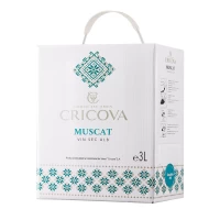 Cricova Vin alb sec Muscat Bag in Box 3 L