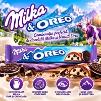 Milka Baton cu biscuiti oreo 37gr - thumbs image 3