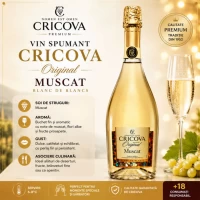 Вино игристое Cricova белое полусухое Мускат 0,75 л - thumbs image 2