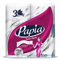 Papia Бумажные полотенца 3 слоя 4 рулона