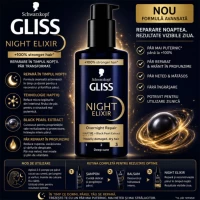 Gliss Ser tratament pentru par foarte deteriorat, Night Elixir Overnight Repair, 100ml - thumbs image 2