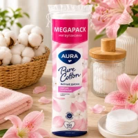 Ватные диски Aura 150 шт - thumbs image 2