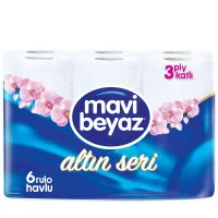 Mavi Beyaz Золотая Серия Бумажные полотенца 6 рул 3 слоя