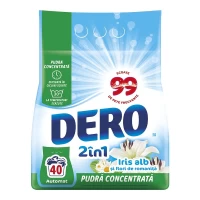 Dero Detergent de rufe 2in1 3kg Iris Alb si Flori de Romanita (40 spalari)