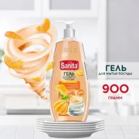 Sanita Detergent vesela 900ml Mandarin+Ceai Alb - thumbs image 2