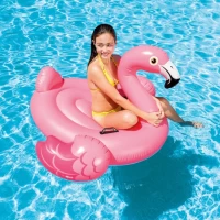 Plută gonflabilă Flamingo cu mânere, 142×137×97 cm, max. 80 kg, 3+ ani, Intex (57558) - thumbs image 2
